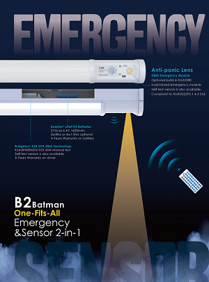 FanxStar Penyelesaian Pencahayaan Kecemasan Inovatif: Bridgelux K24 2-in-1 Bekalan Kuasa Pemandu Kecemasan Kecemasan Pintar
